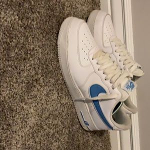 Nike air force 1 blue swoosh